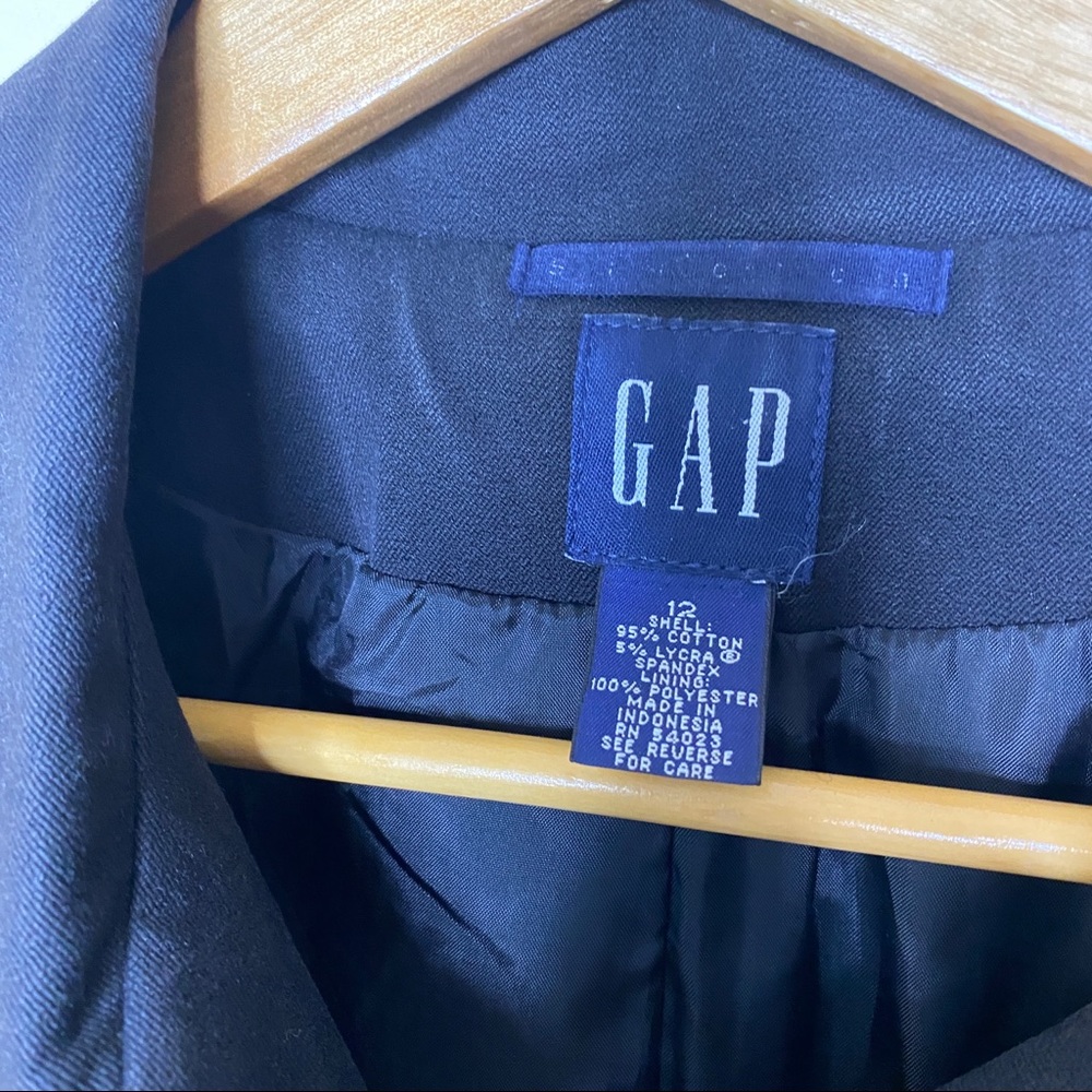 Gap Stretch Button Down Black Cotton Jacket 12 - image 2